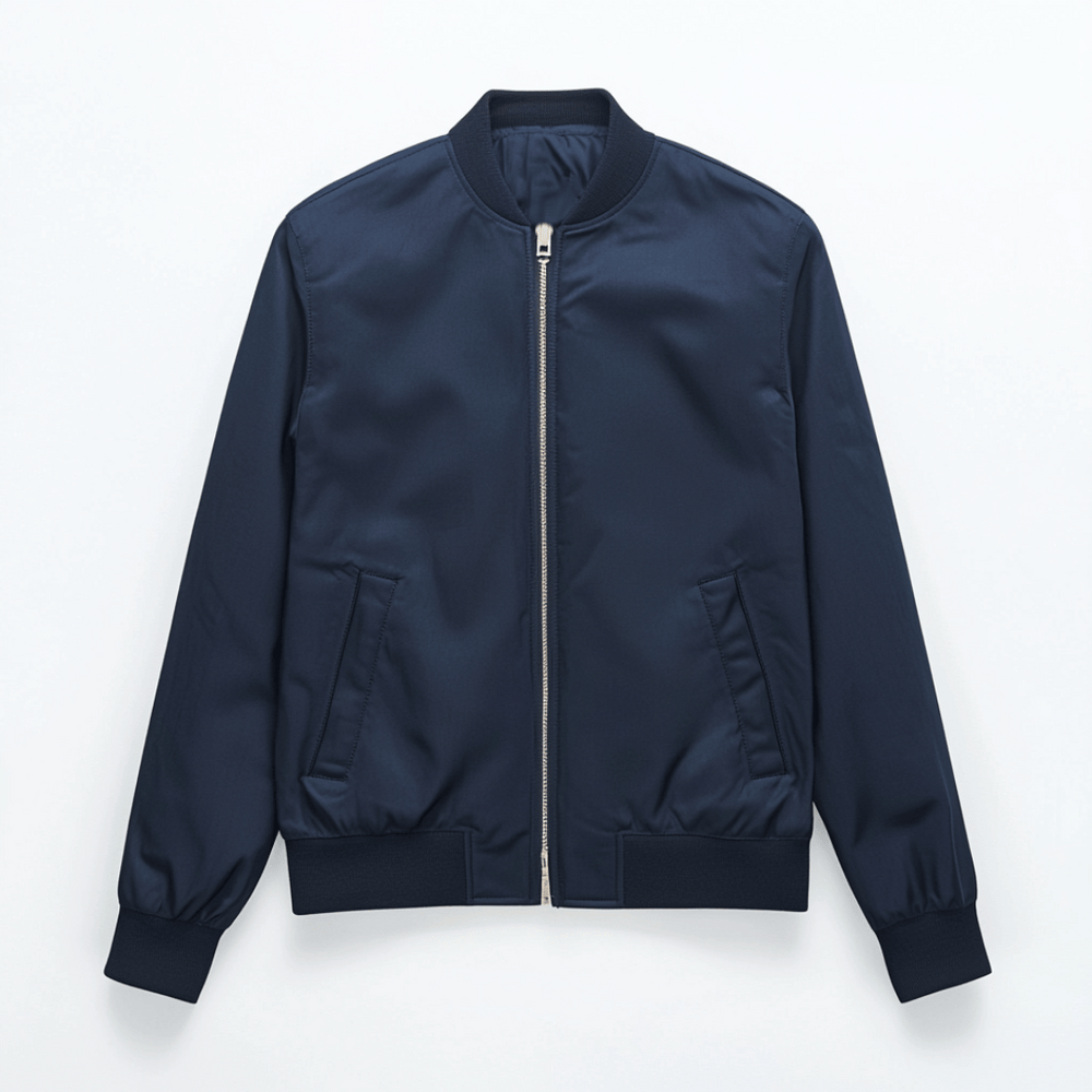 UNPADDED BOMBER JACKET ダークブルー UNPADDED BOMBER JACKET ダークブルー