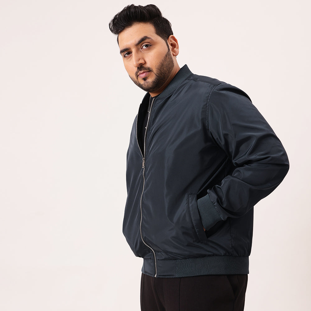 UNPADDED BOMBER JACKET ダークブルー