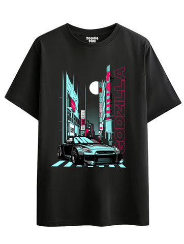 Godzilla Car Plus Size T-Shirt