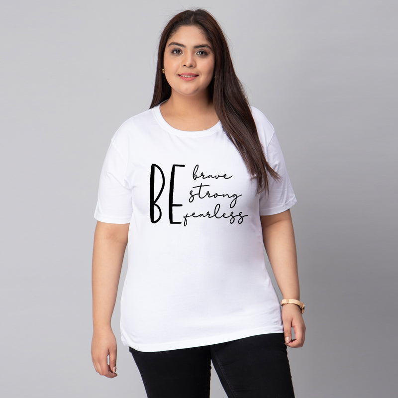 be brave strong fearless plus size women t shirt