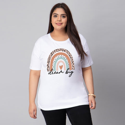 Dream Big Rainbow  Plus Size Women T-Shirt