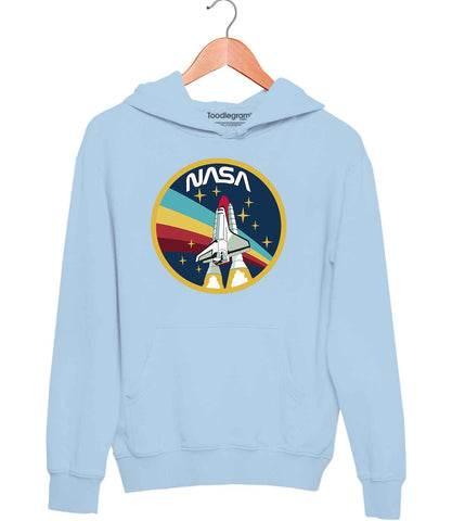 Nasa Rocket Plus Hoodie Ice Blue