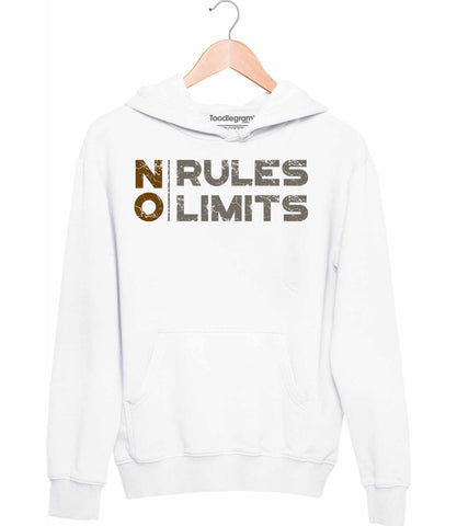 No Rules Plus Hoodie White