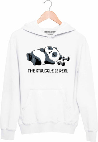 The Struggle is Real Hoodie White