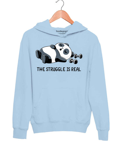 The Struggle is Rea Hoodie Ice Blue