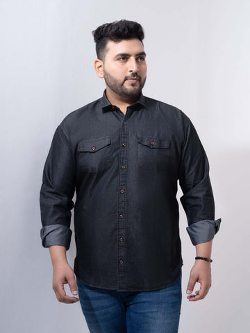 Vintage Denim Cotton Plus Size Shirt