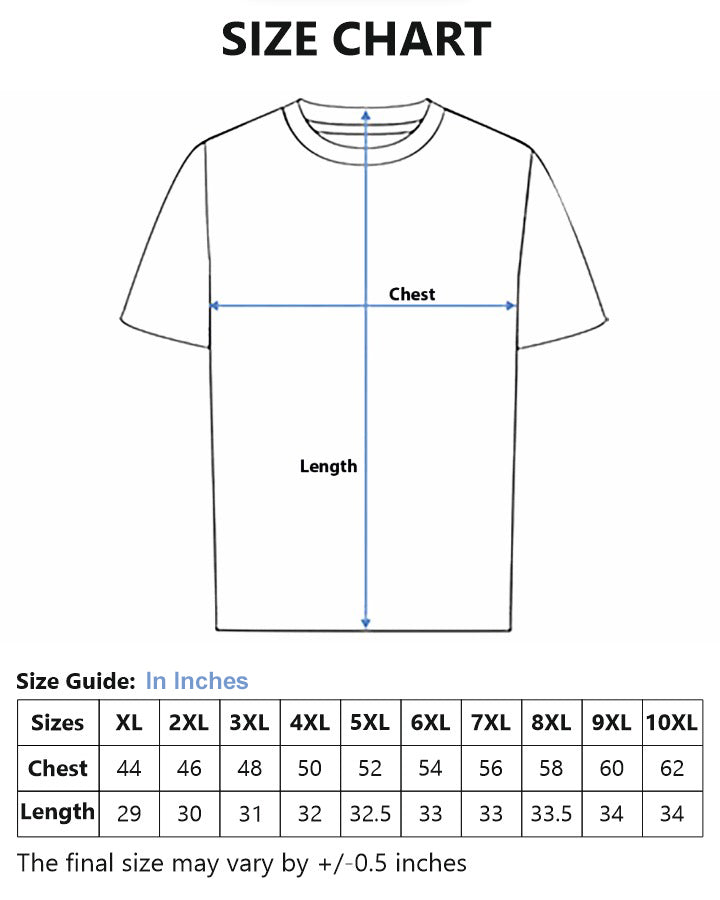 believe and receive mens t shirt size chart