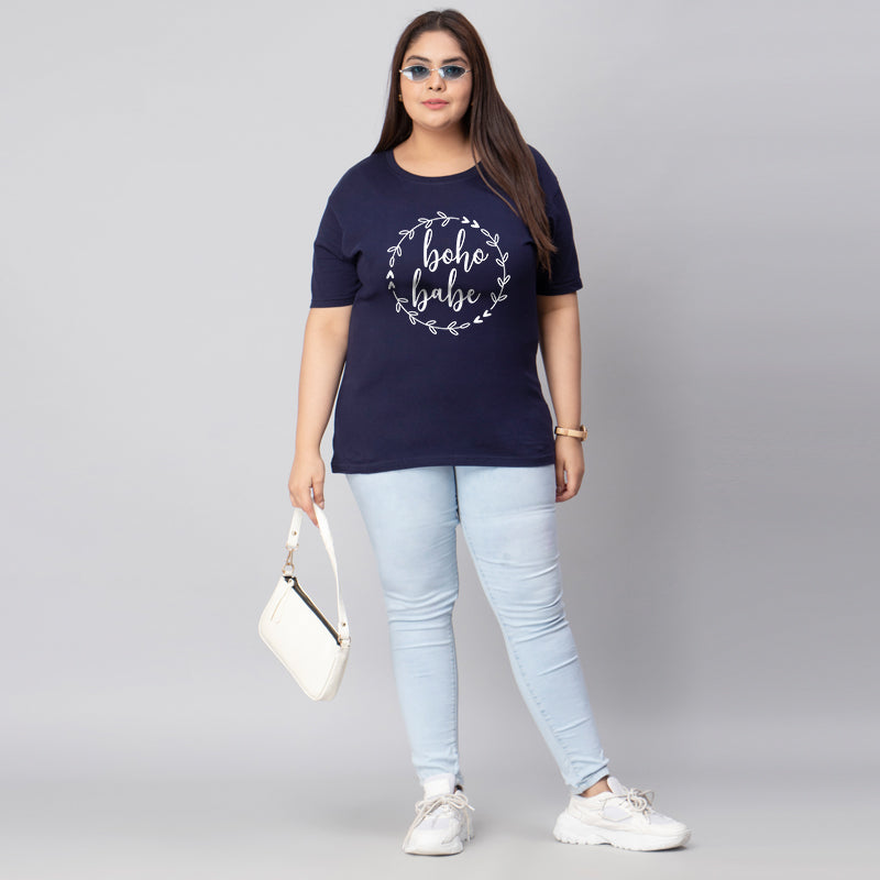 boho babe plus size women t shirt