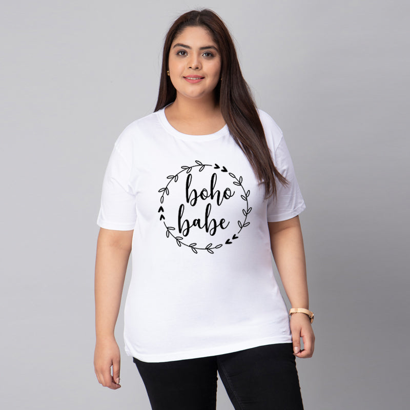 boho babe plus size women t shirt