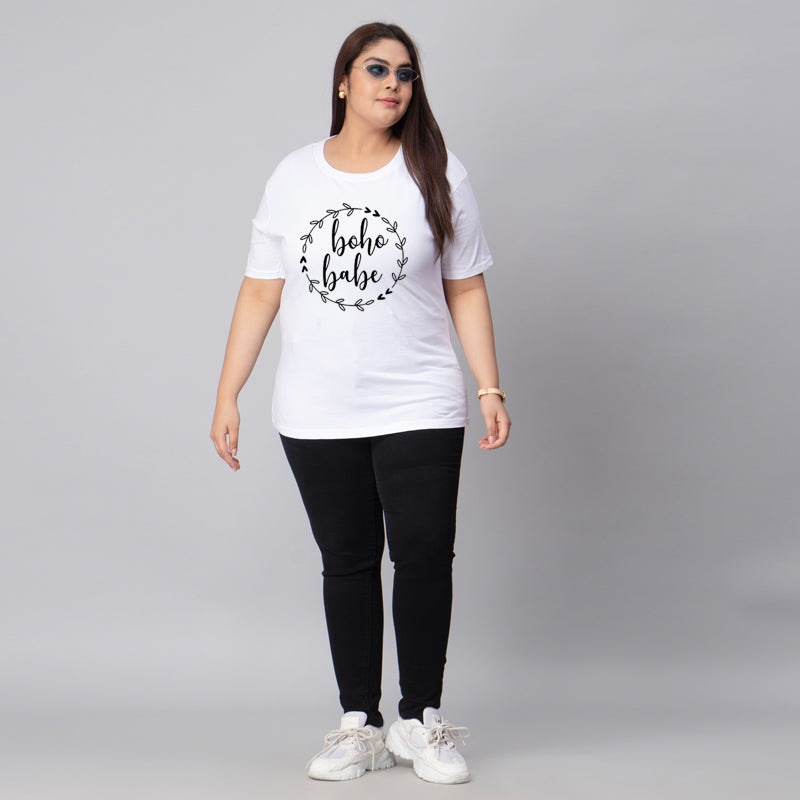 boho babe plus size women t shirt