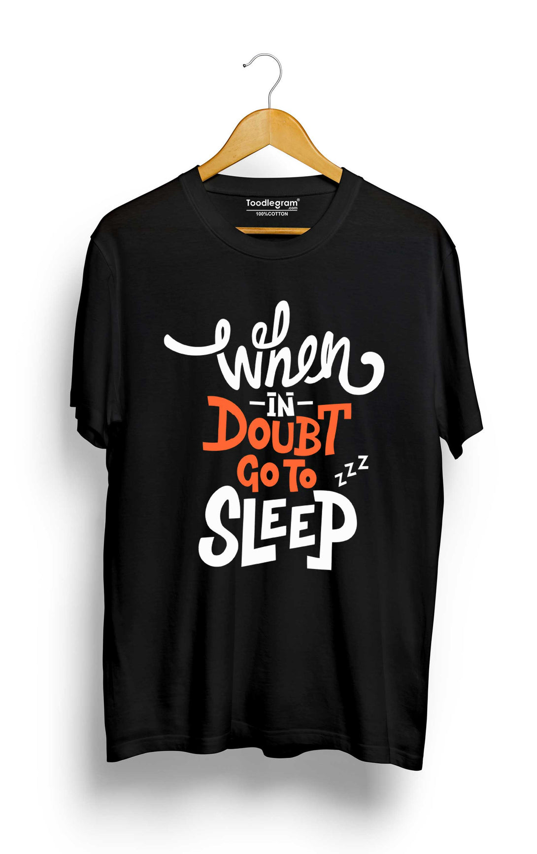 when in doubt sleep plus size t shirt