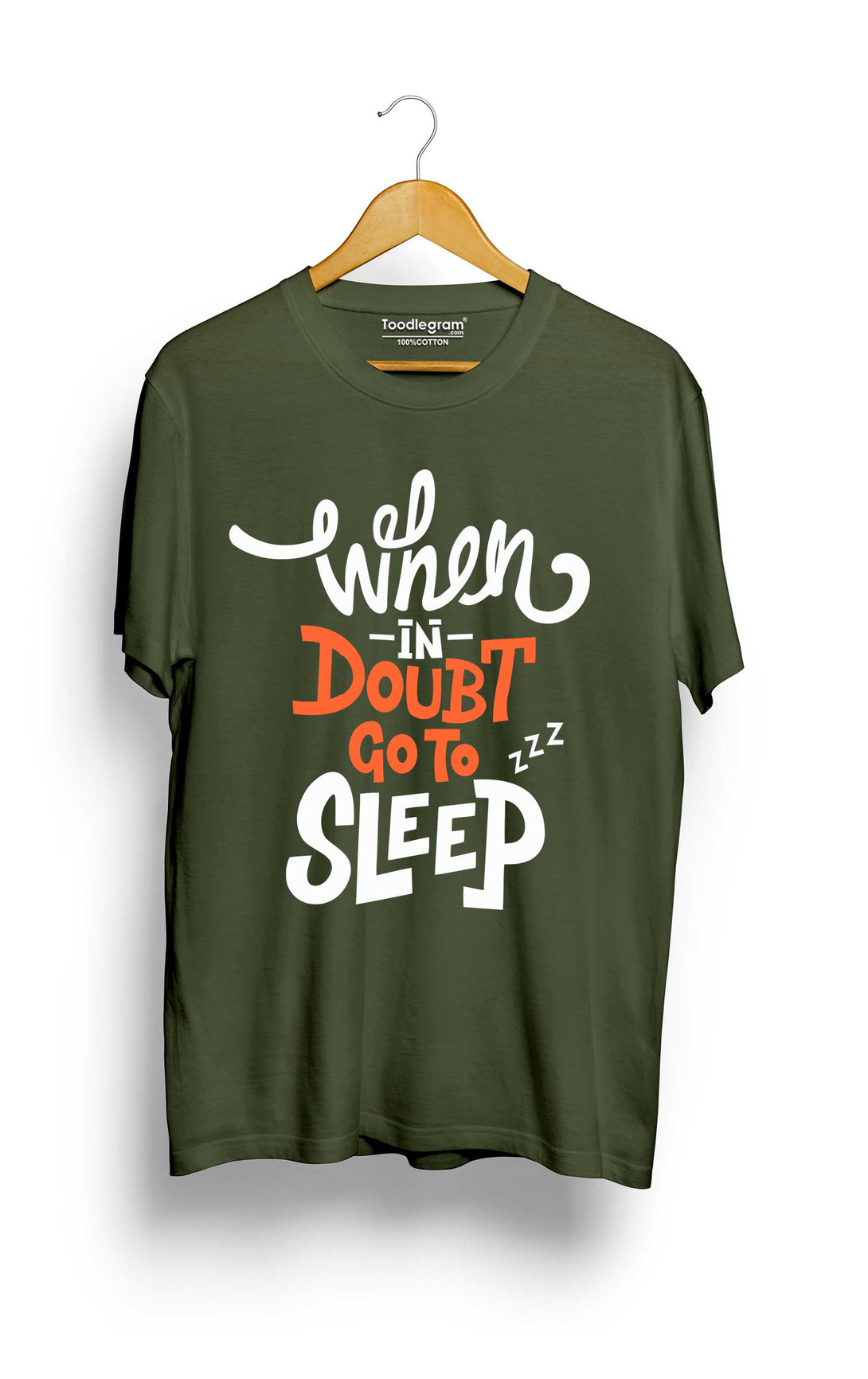 when in doubt sleep plus size t shirt