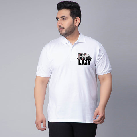 Lazy Panda Plus Size Polo T-shirt