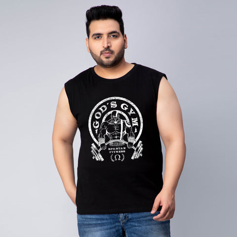 GOD'S GYM GOLD GYM LOGO GYM SLEEVELESS VEST