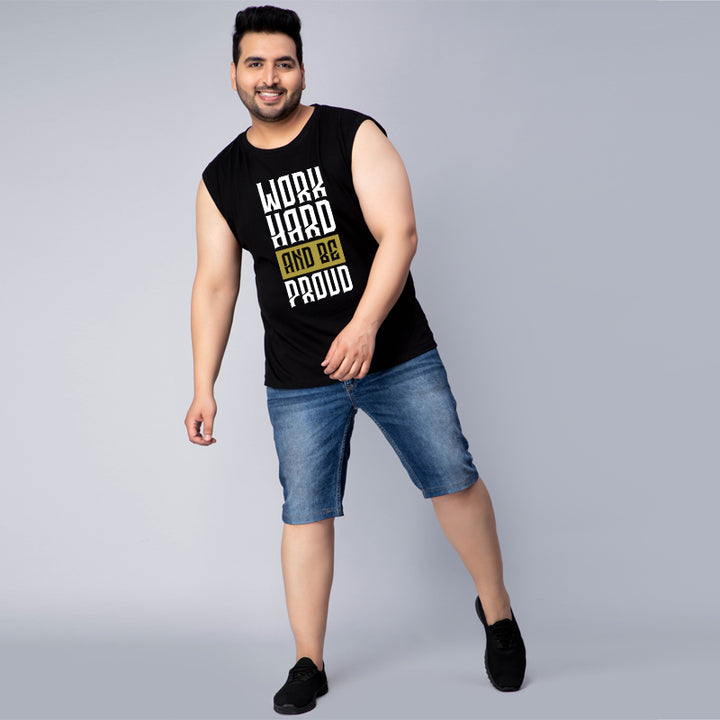 work hard be proud gym sleeveless vest