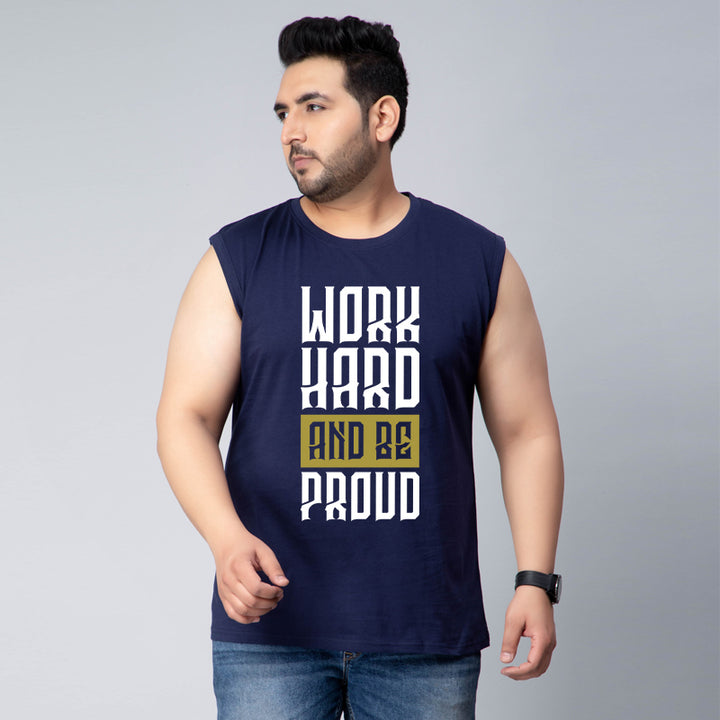 work hard be proud gym sleeveless vest